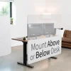 Clamp-on 60 x 24 inch Privacy Panel, Sound Absorbing Cubicle Desk Divider, Acoustic Partition, Gray, PP-1-V060G 5