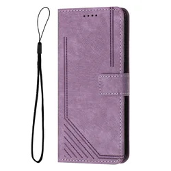 Premium Magnetic Leather Phone Case with Card Slot Wallet Feature for Tecno Camon 40 Premier (Purple (B - YX - FG))