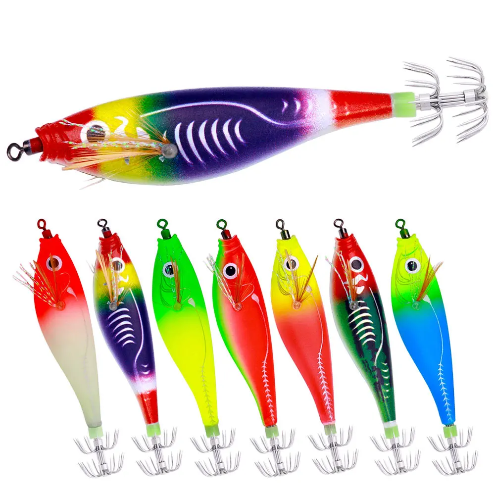 Señuelos Para Calamar Eging - Pack De 3 Unidades, 20g, Hundimiento, Colores Naranja/Rosa/Verde - Pesca Sepia, Calamar