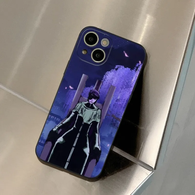 thumbnail image 1 of Sosuke-funda de teléfono de Anime Aizen Bleach, cubierta negra para IPhone 14, 13, 11, 12 Pro, 8, 7 Plus, X, 13 Pro, MAX, XR, XS, MINI SE, 2020, 1 of 5