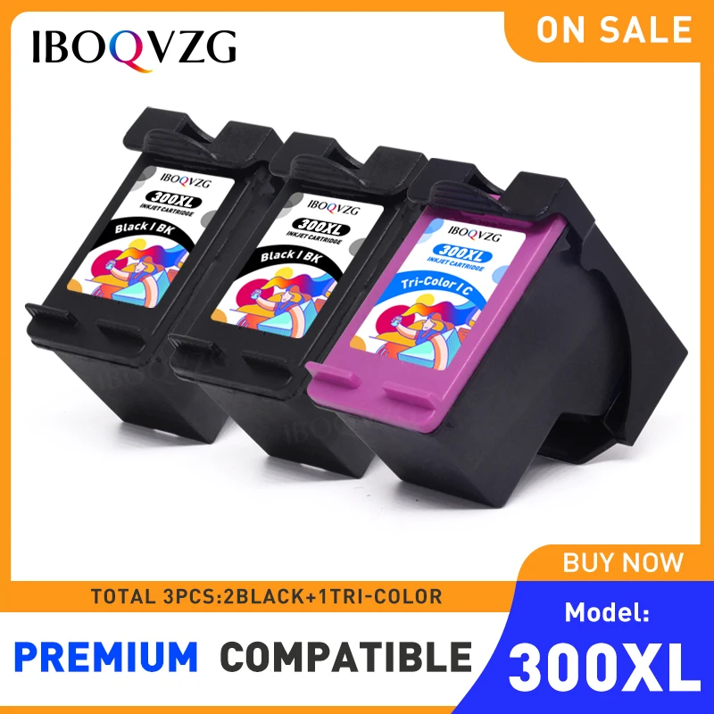 

Чернильные картриджи IBOQVZG 300 XL, совместимые с HP 300 XL Deskjet F4280 F4580 D2560 D2660 D5560 Envy 100 110 120