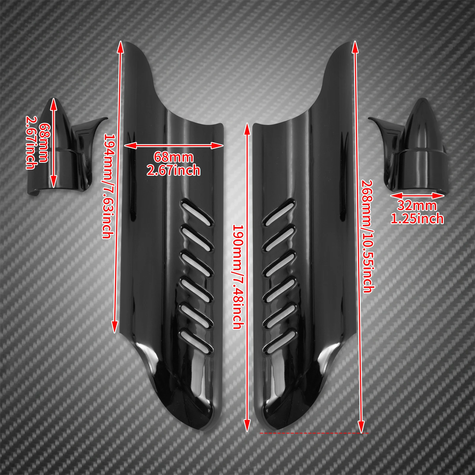 Motorcycle Lower Fork Leg Cover Guard Deflector Shield For Harley Touring Street Electra Tri Glide Road King Custom FL 2000-2013 images - 6