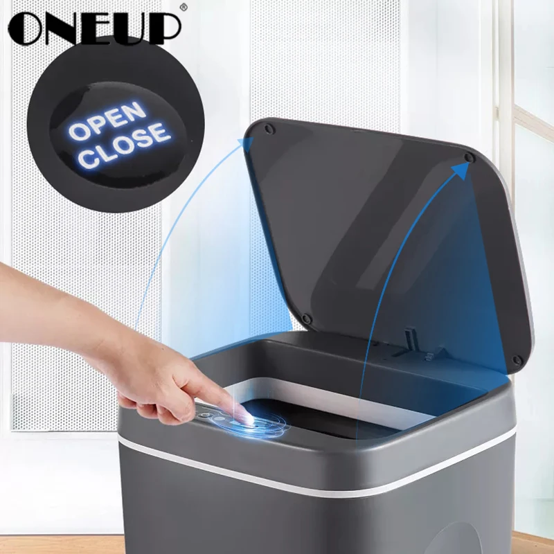 ONEUP Smart Home Trash Can LED Automatic Sensor Dustbin Garbage Bins