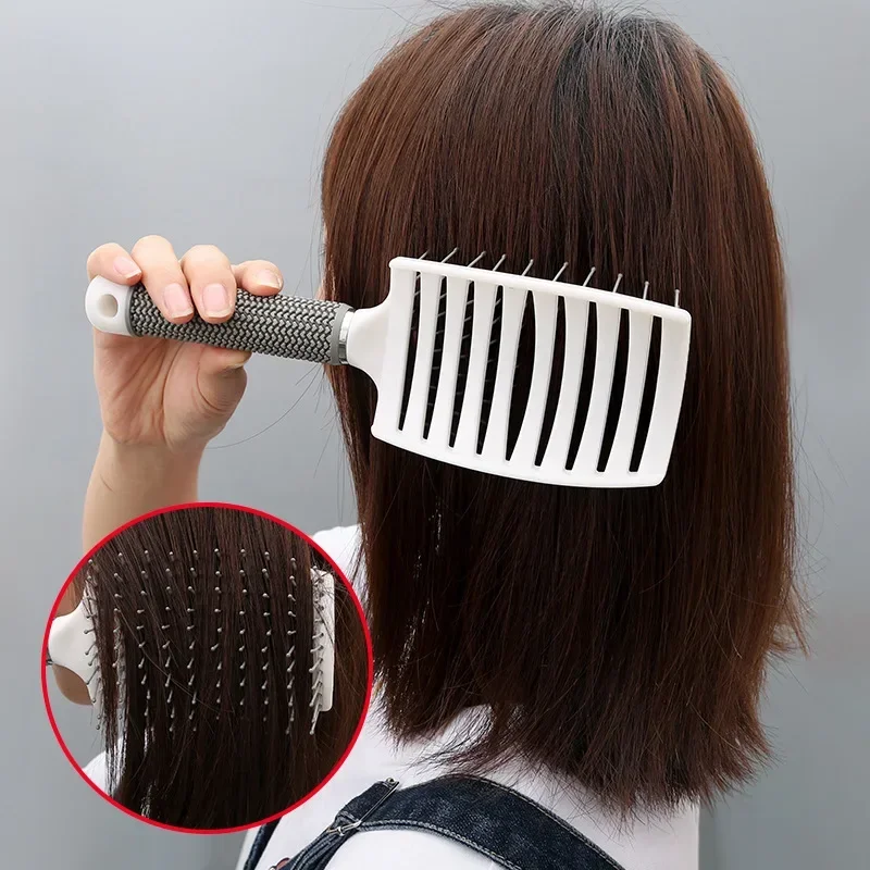 Arc-shaped Comb Fluffy Big Curved Comb Nylon Tooth Hollow Stereotyped Hairdressing Massage Styling Hair Brush hair comb,hair styling tools,hair brush comb