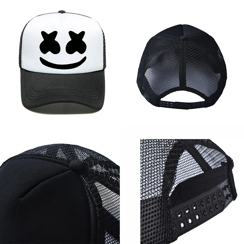 DJ Music Dance Decorative Marshmello Baseball Caps Sun Protection Hats For Men Women