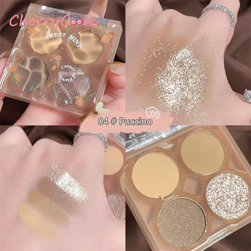 Fashion New Arrival Charming Eyeshadow Palette 4 Colori Make Up Palette Matte Shimmer Glitter Eye Shadow Beauty Cosmetics Tools