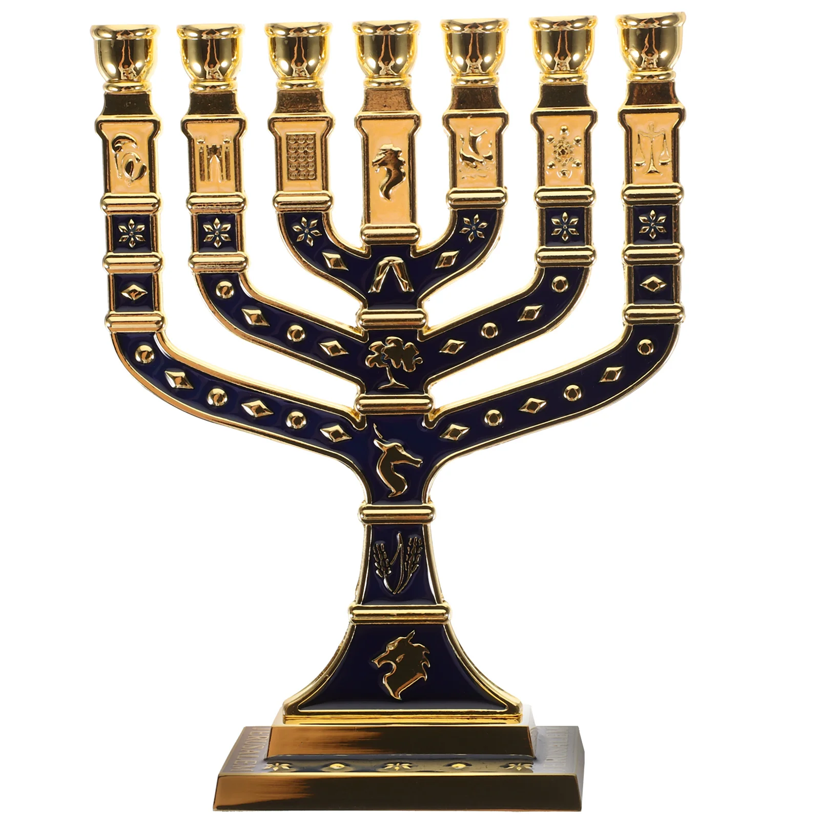 

Traditional Jewish Menorah Branch Candle Stick Temple Candle Holder Decoration
