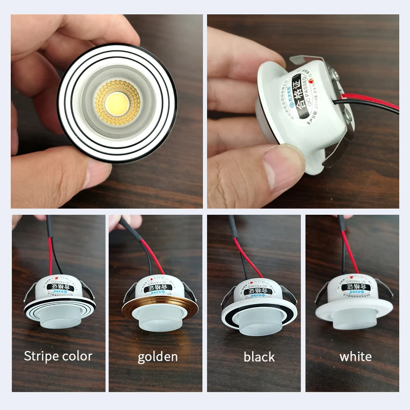 매립형 미니 스포트라이트, 드라이버 세트 내장 장식 소형 다운라이트, LED 천장 조명, 1W, 3W, 110 V, 220V, 40mm 구멍