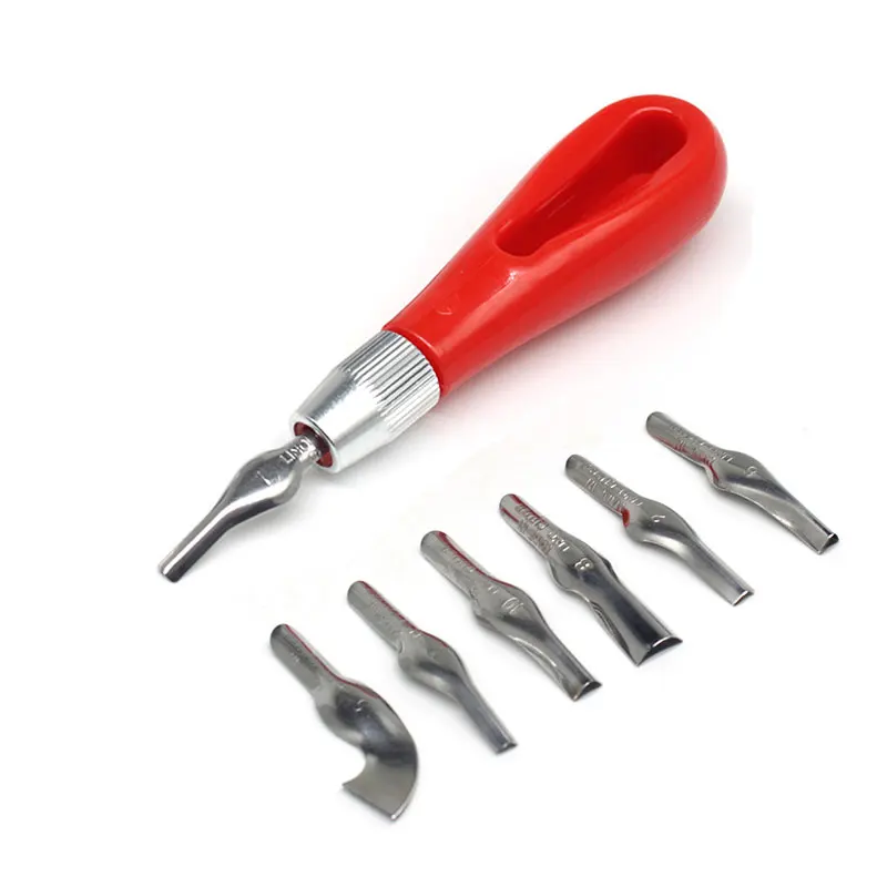 Carving Tool Practical Beginner DIY Portable ABS LInoleum Cutter Art Supplies Ergonomic School Engraving Multifunctional