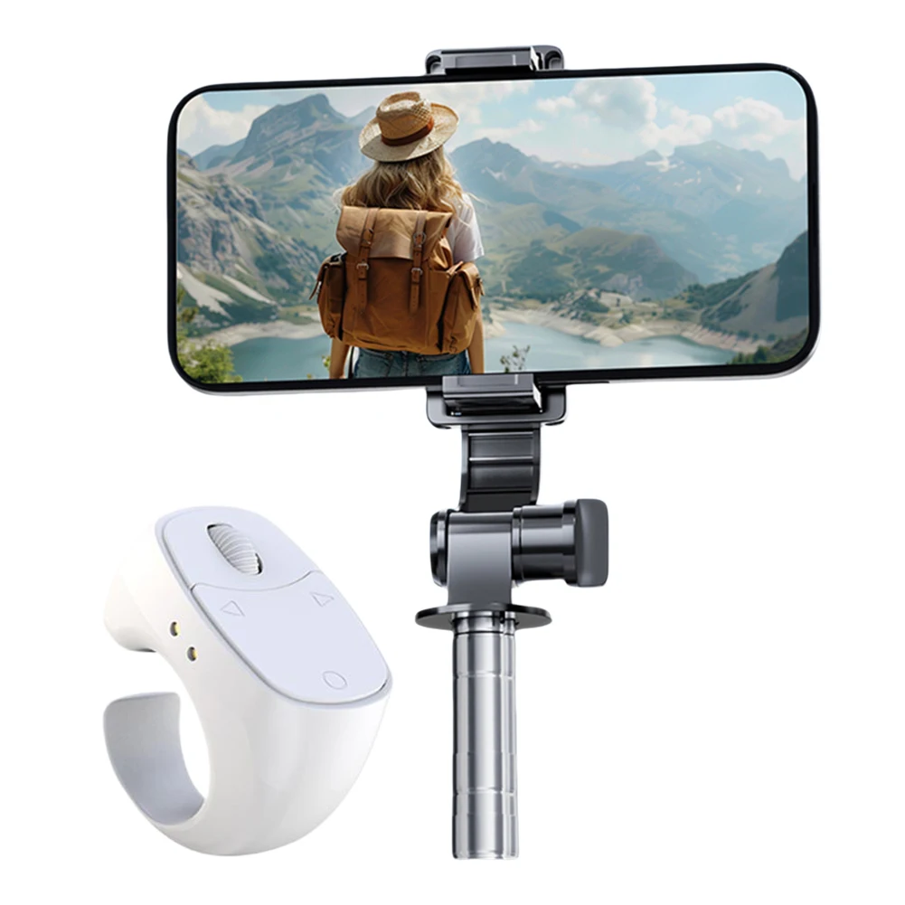 Fingertip Remote Control Bluetooth-Compatible 5.3 Remote Control Shutter/Clicker Multi-Function Digital Display for Smartphones