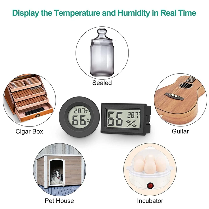 HUAJIAYI Mini Digital Thermometer Hygrometer Indoor Pack Of 10 Room  Thermometer Room Thermometer Temperature And Humidity Meter - AliExpress