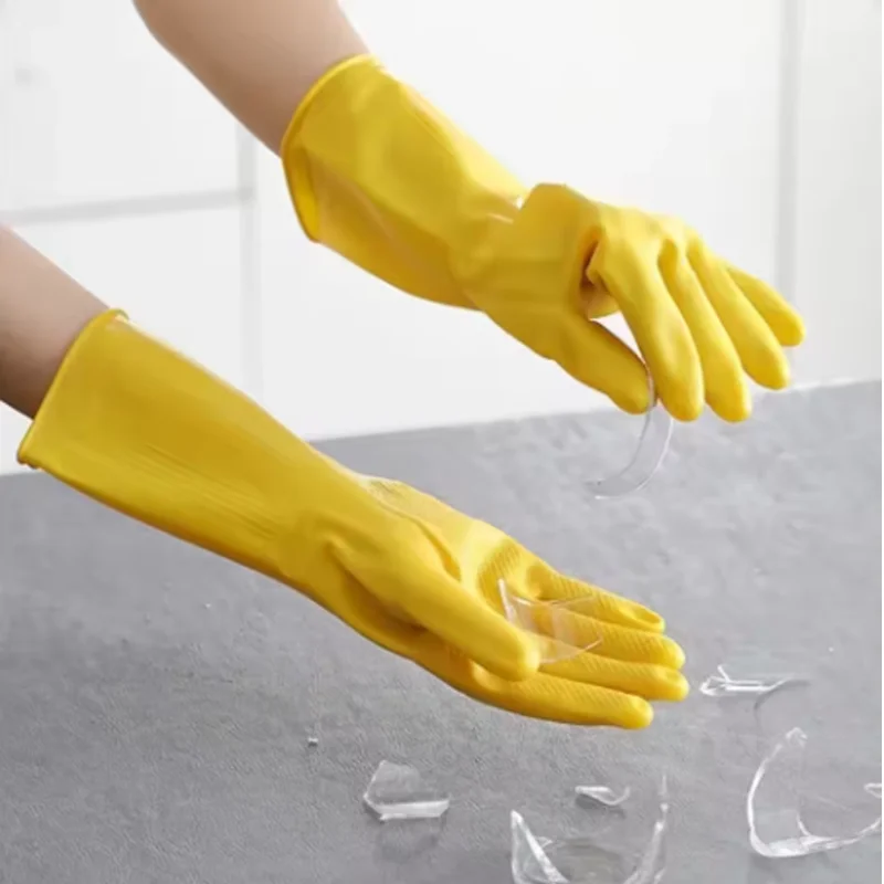 Rubber Gloves Washing Dishes Waterproof Thickened Beef Latex Labor Protection Wear Resistant Work Household 1/3/5/10PCS
