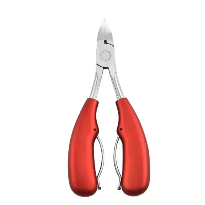 Coupe-ongles en acier inoxydable, pince à cuticules rouges, outils de pédicure professionnels_voghion.com