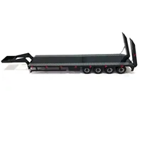 4 Axles Trailer 1/14 RC Painted Assembled Semi-trailer Metal Model for Remote Contro Dump Car Tractor Truck Toy TH23237 2