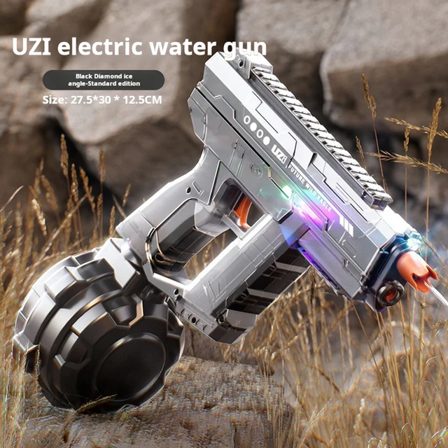 UZI Colorful Lights Electric Continuous Linkage Return Fully Automatic Dual Mode Children Summer Beach Water Toy Gift Water Gun 5