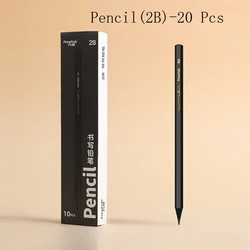 Premium Quality Wooden Pencils Set, Smooth Writing Black Pencils for Student and Artist Use (Pencil(2B)-20 Pcs)