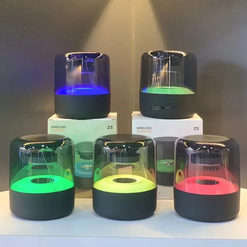 New Z5 Wireless Bluetooth Speaker Small Harman Seven Color Lights Card Desktop Audio Creative Gift Subwoofer