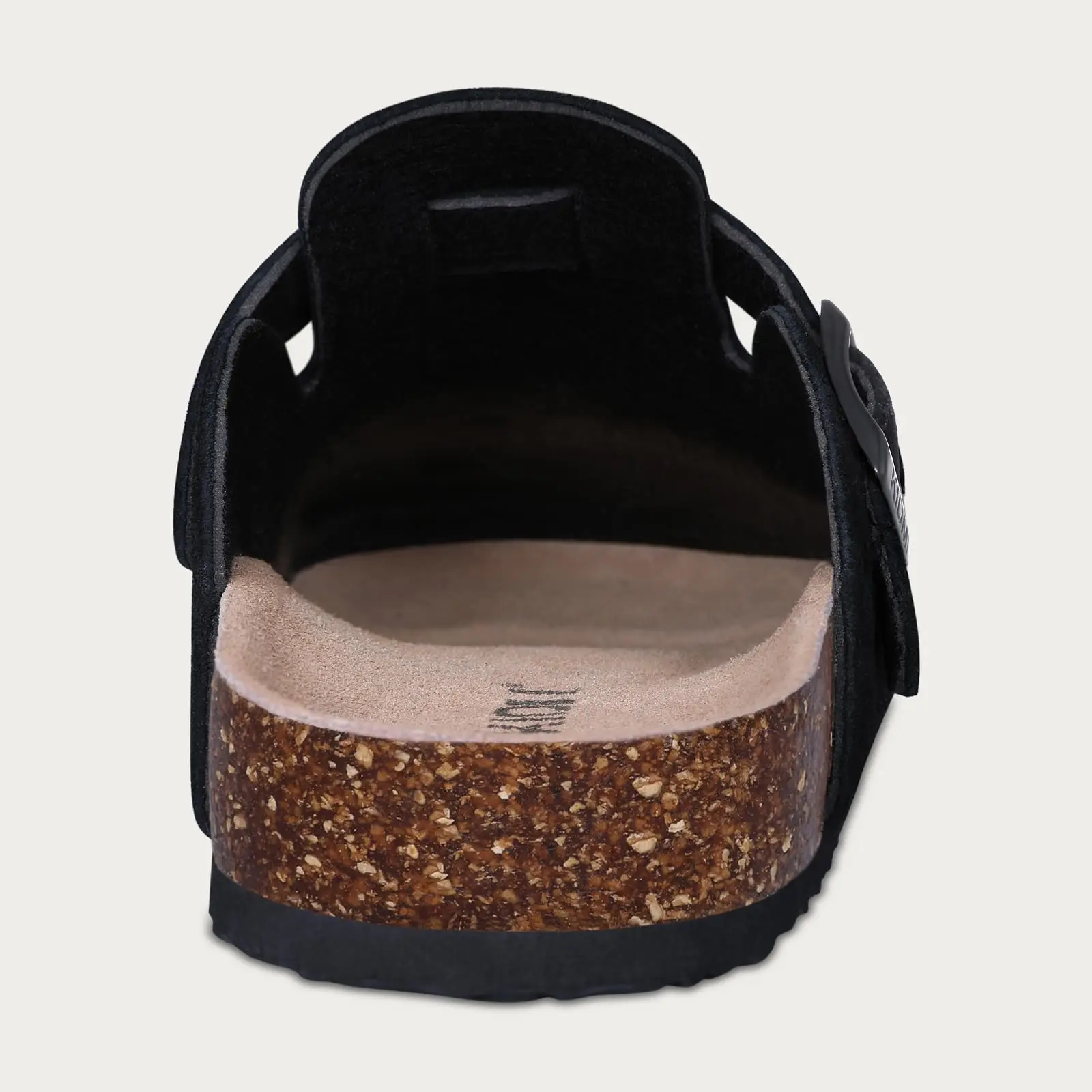 Cork Slippers Evshine Men's Cork Footbed Clogs Arch Support Fashion Cow Suede Mules Women Leather Cork Slippers Unisex Retro Potato Shoes
