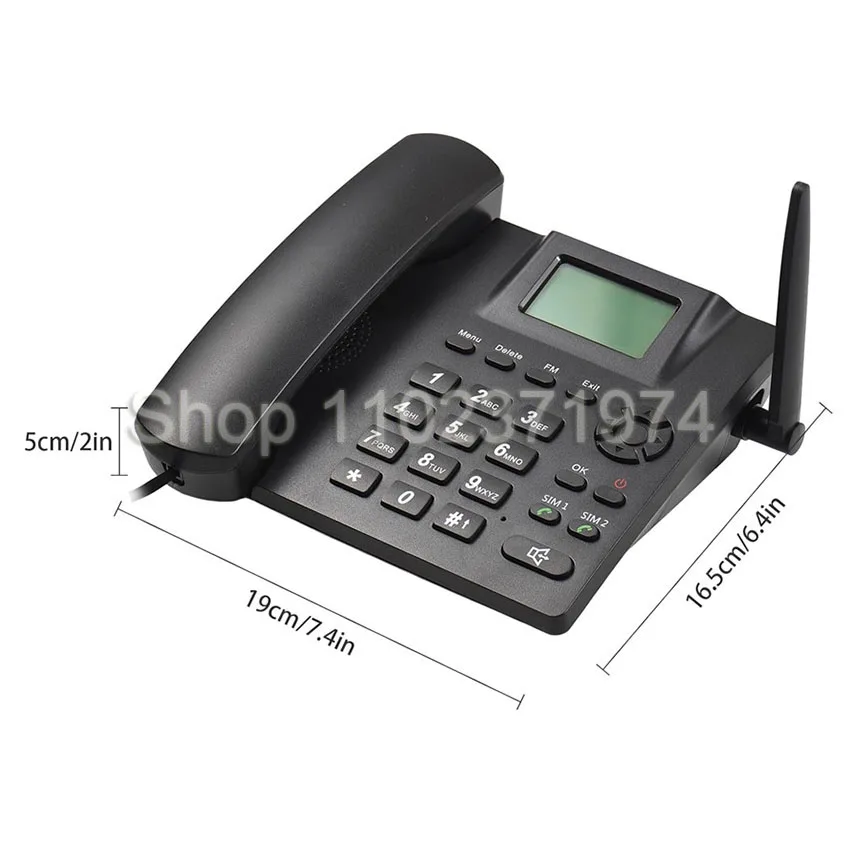 Teléfono fijo inalámbrico fijo de escritorio, soporte GSM 850/900