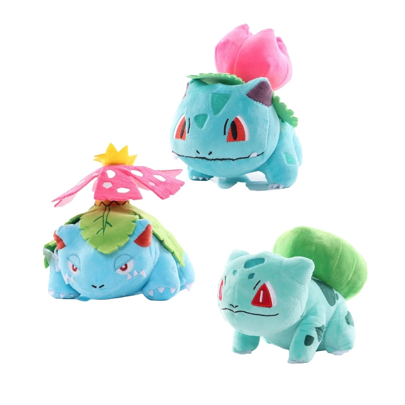 16-22cm TAKARA TOMY Pokemon Bulbasaur Plush Toy Animal Figure Venusaur Ivysaur Stuffed  Doll Toy Peluche Plush Gift for Kid