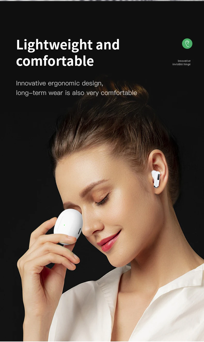 New Pro S Wireless Bluetooth Headset ENC Call Noise Cancellation 5.3 Semi-in-ear