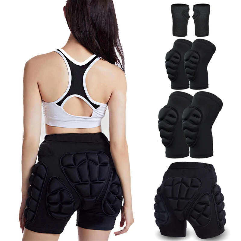 Outdoor Ski Hip/Knee/Elbow Protective Pads Set Adult/Children's Fall Protection Pants Skateboarding Cycling Sports Accessories