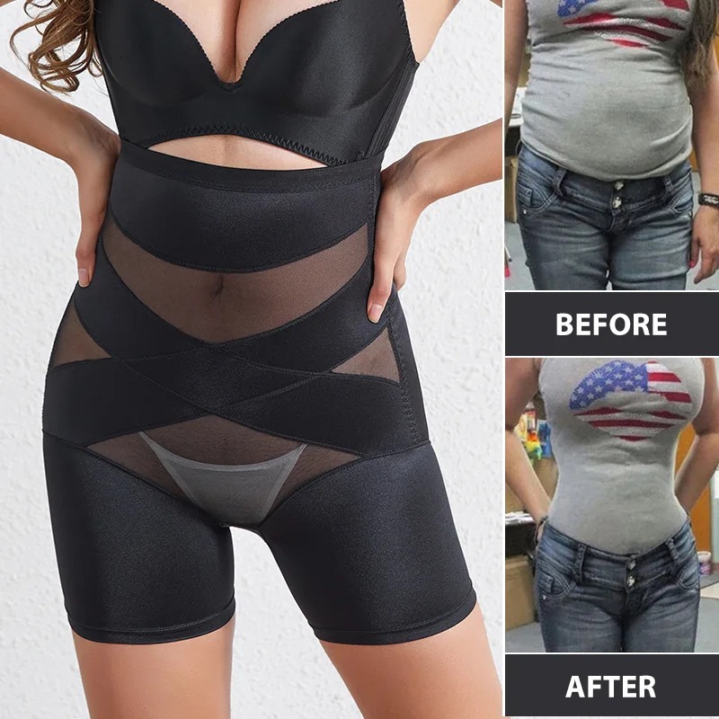 Body Sculpting Abdomen Tummy Control Panties High Waist Hip Lifting Waist Trainer Body Shaper Slimming Invisible Shapewear Brief