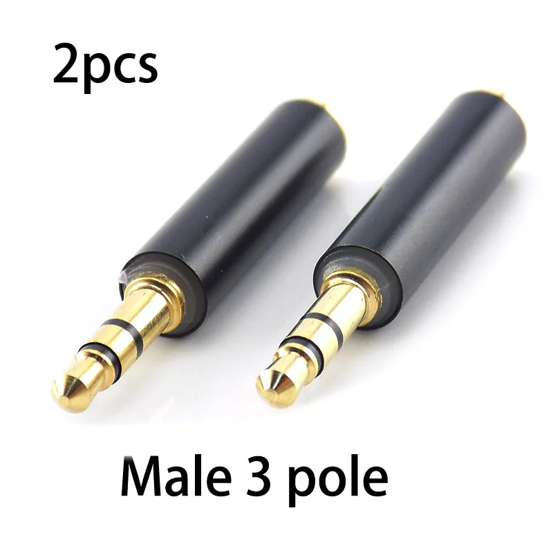 

2pcs AUX 3 Ring Audio Connector 3.5mm 3 Pole Male To 4 Pole Female Plug Jack Stereo Extender Headphone Adapter