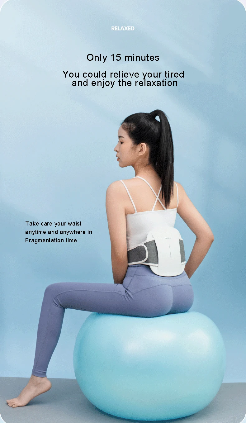 Electric Waist EMS Lumbar Massager Dysmenorrhea Heating Massage Abdominal Slimming Belt Far Infrared Hot Compress_voghion.com