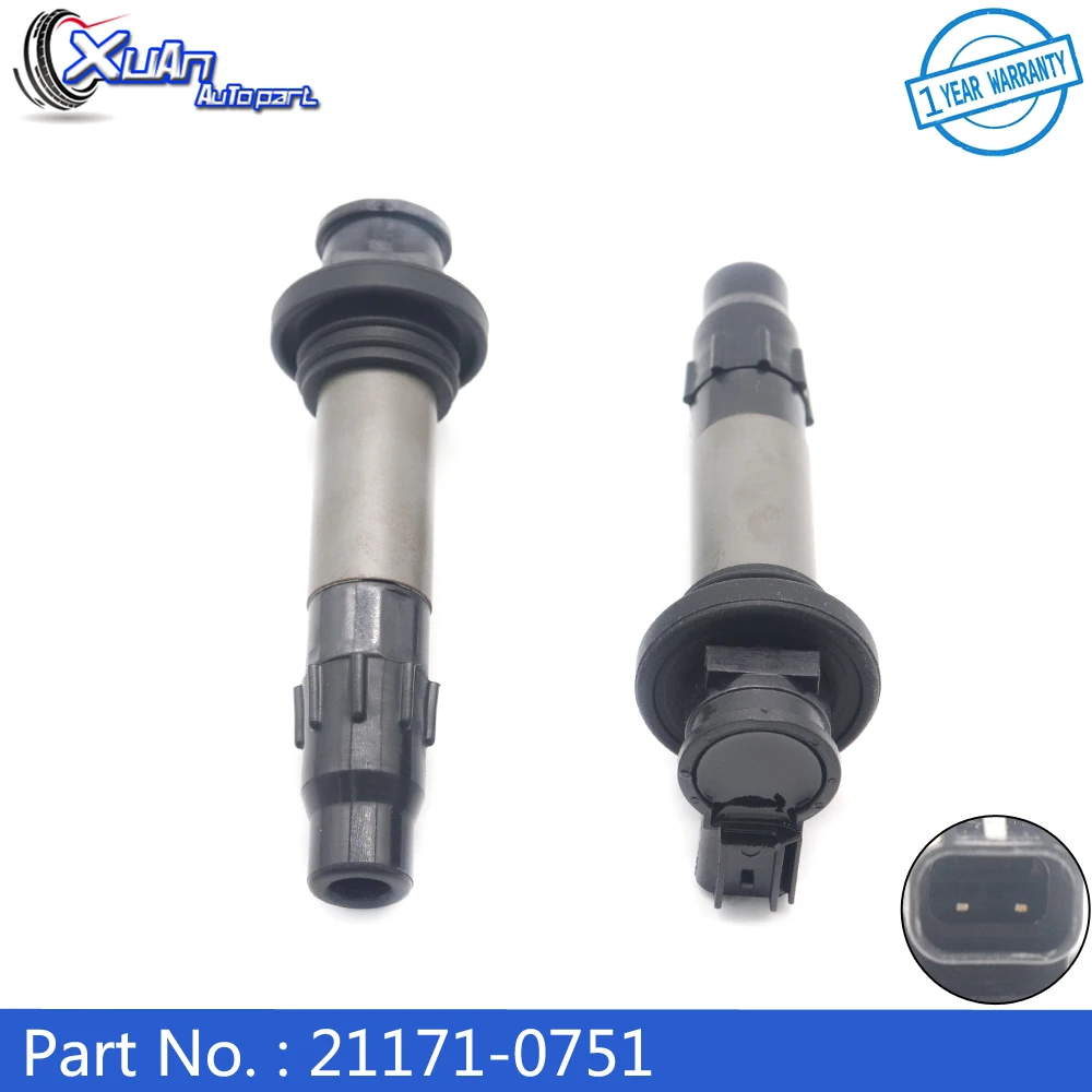 

XUAN 2pcs Ignition Coil 21171-0751 For KAWASAKI NINJA 400 EX400 Z400 ER400 2018 2019 2020 2021 2022 2023 J0552 129700-5520