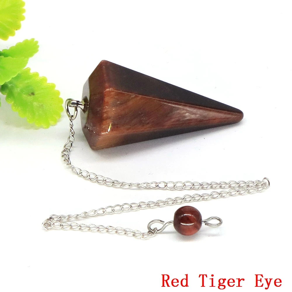 Top Plaza Tiger Eye Crystal Pendulum Necklace - 12-Faceted Stone For Divination, Reiki & Dowsing - View #7