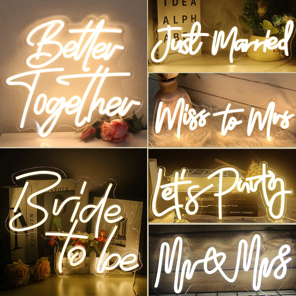 

Better Together Forever Led Neon Sign USB Switch Dimmable Brightness Wedding Neon Signs for Birthday Party Anniversary Decor