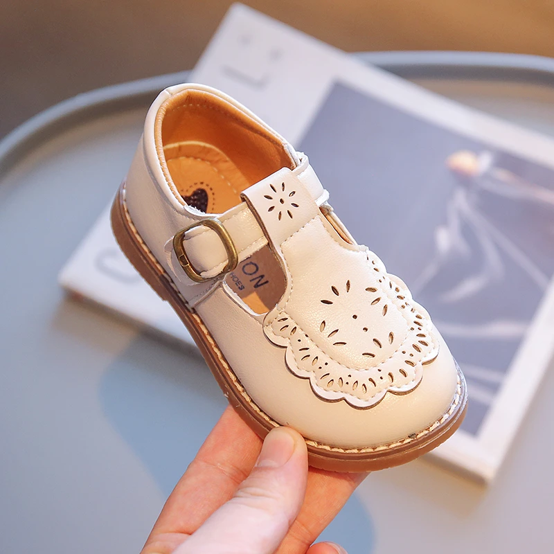 Baby Children's Leather Shoes Four Seasons Models Brown Soft Boys Girls Baby Casual Shoes Beige Fashion Kid Walking leather shoes kids shoes