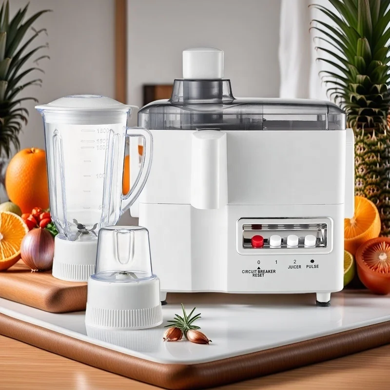 Multifunctional 1.8L Juice Blender Smoothie Mixer 4 in 1 Food Mixer with Electric Meat Chopper Grinder