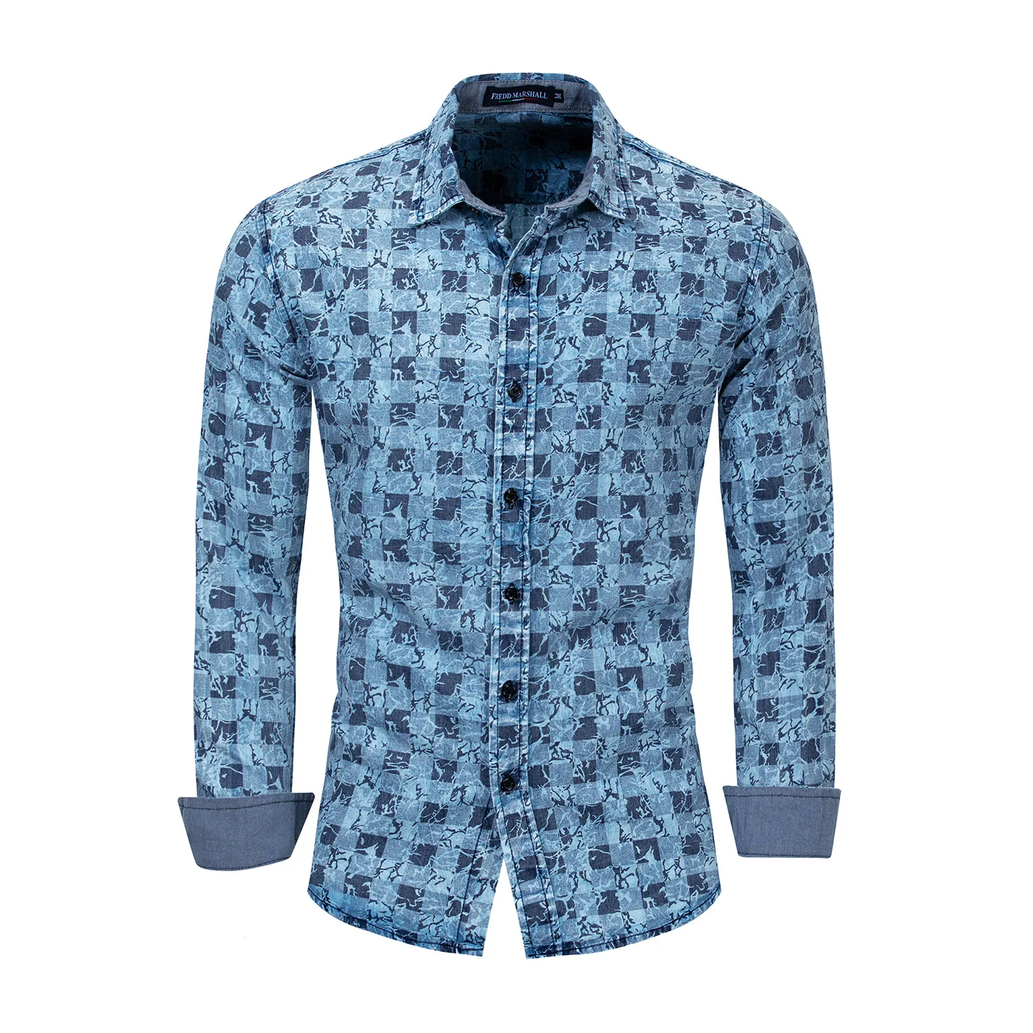 

2023 Spring Summer Fashion Printing Men Shirts Cotton camisa masculina Size S-XXXL Men's Casual Plaid Long-Sleeved Shirt MY671