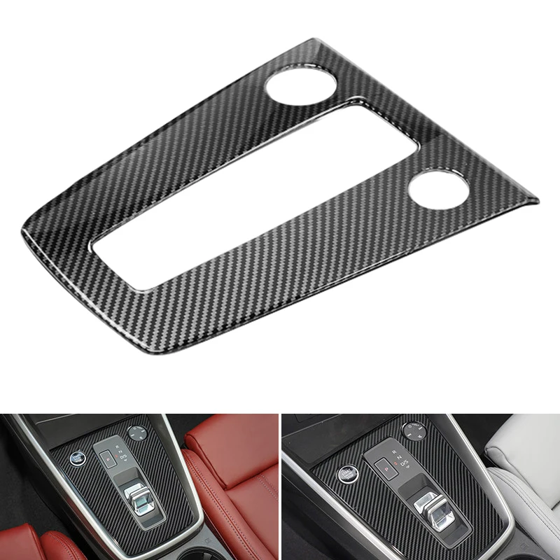 

LHD For Audi A3 8Y 2019 2020 2021 Interior Center Console Gear Shift Panel Inner Cover Car Accessories Carbon Texture Trim