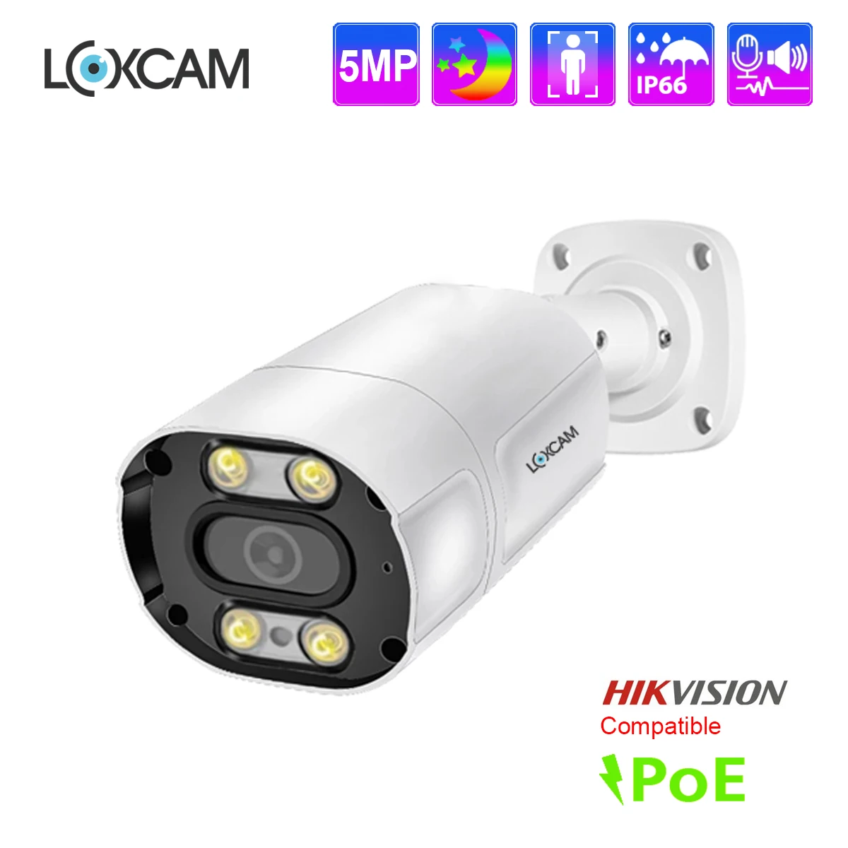 

IP-камера LOXCAM H.265 для системы видеонаблюдения, 5 Мп