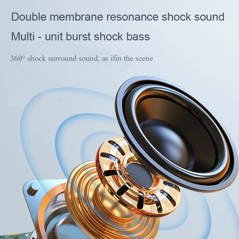 ZEALOT S61 portable bluetooth speaker double diaphragm wireless subwoofer waterproof outdoor