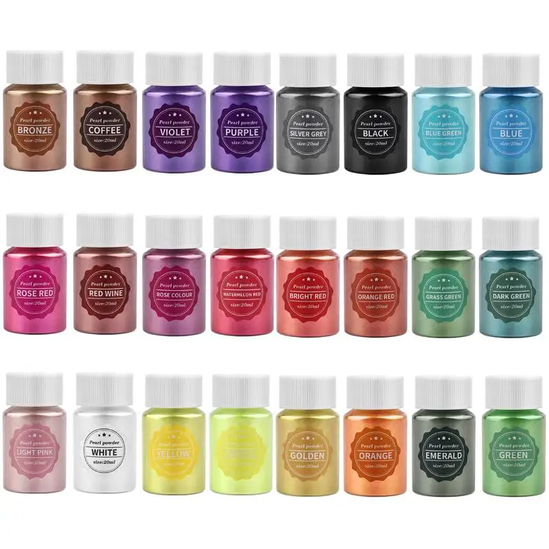10g/Bottle Pearlescent Natural Mica Mineral Powder Epoxy Resin Soap Candle Dye Pearl Pigment DIY Jewelry Crafts Making Accessory