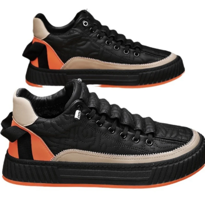 

2024 Latest Men's Thick Sports Shoes Fashion Light Anti Slip Men's Casual Board Shoes Men's Vulcanized Shoes
