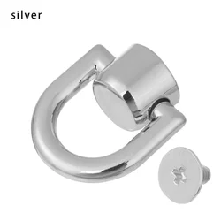 Set of 4 Metal Studs & Buckles for Handbags and Leather Crafts (Silver)