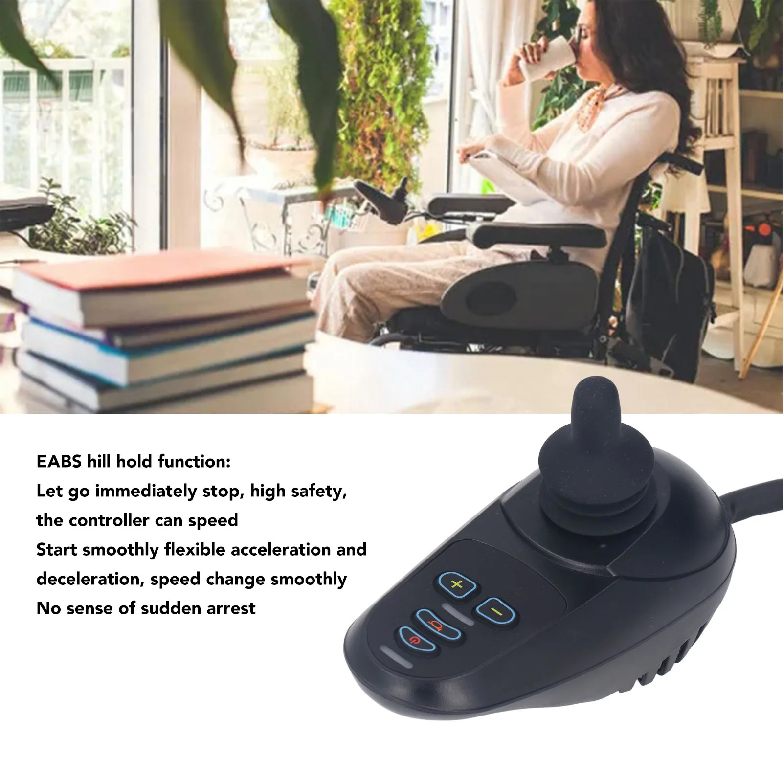 Electric Joystick Controller Smoothly Speed Changing Wheel Chair Joystick Controller 45A DC24V Perfect Fit for Replacement 4