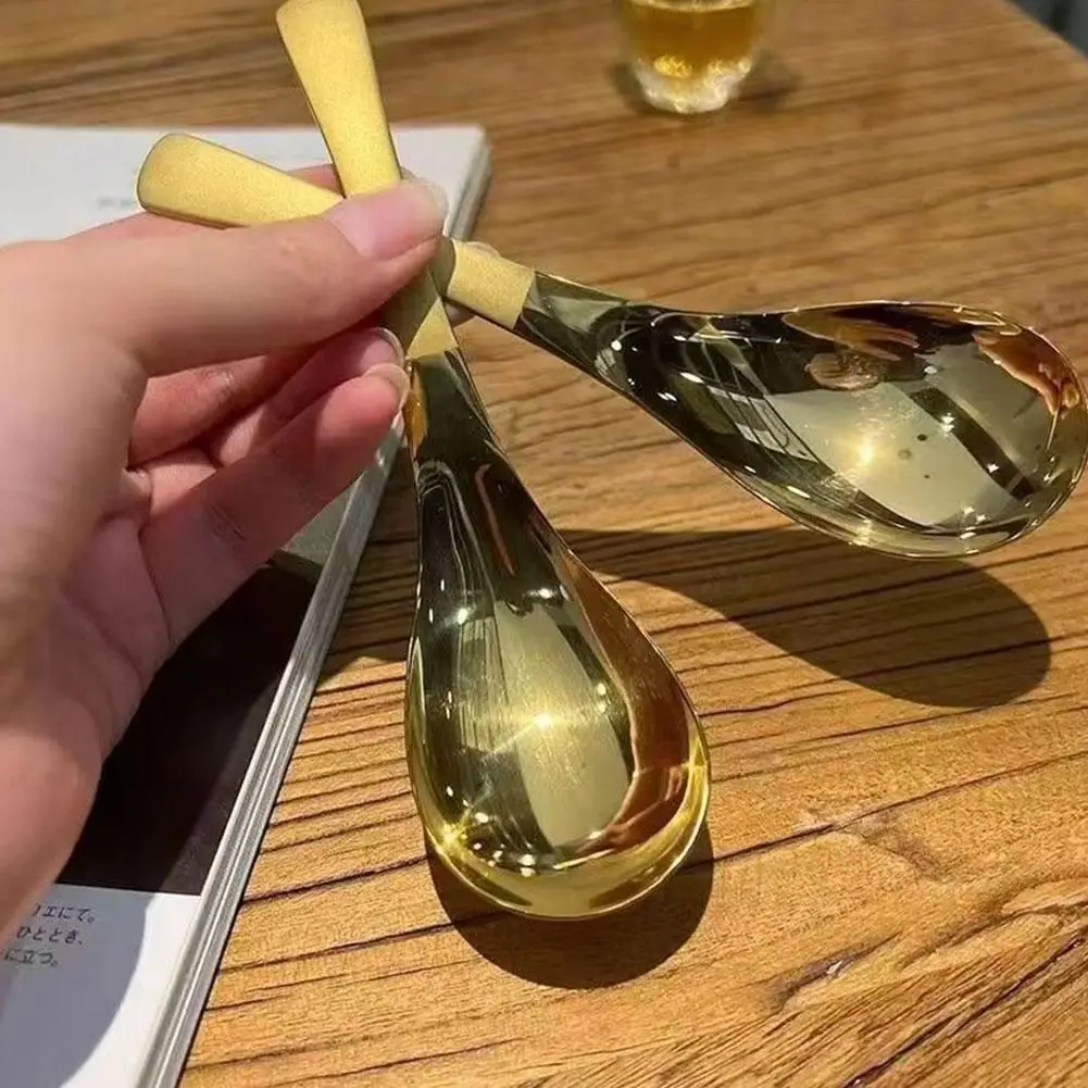 Korean Stainless Steel Thickening Spoon Creative Long Handle Hotel Hot Pot Spoon Soup Ladle Home Kitchen Essential Tools stainless steel spoon