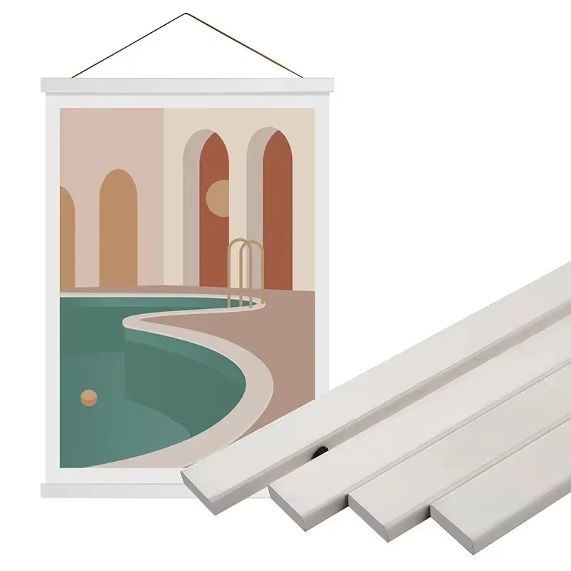 21–50 cm großer multifunktionaler magnetischer Bilderrahmen, magnetischer Fotorahmen aus Holz, vier Farben, abnehmbar, leichte Wanddekoration