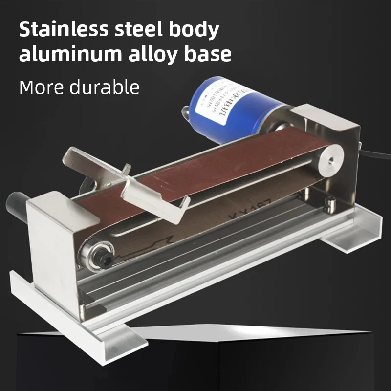 ミニベルトサンダー DIY サンディングマシン ステンレス鋼 チューブパイプポリッシャー グラインダーツール 研削 鍛造 研磨用 (M10) DIYミニベルトサンダー775モーター研磨垂直サンドベルトマシン大トルク