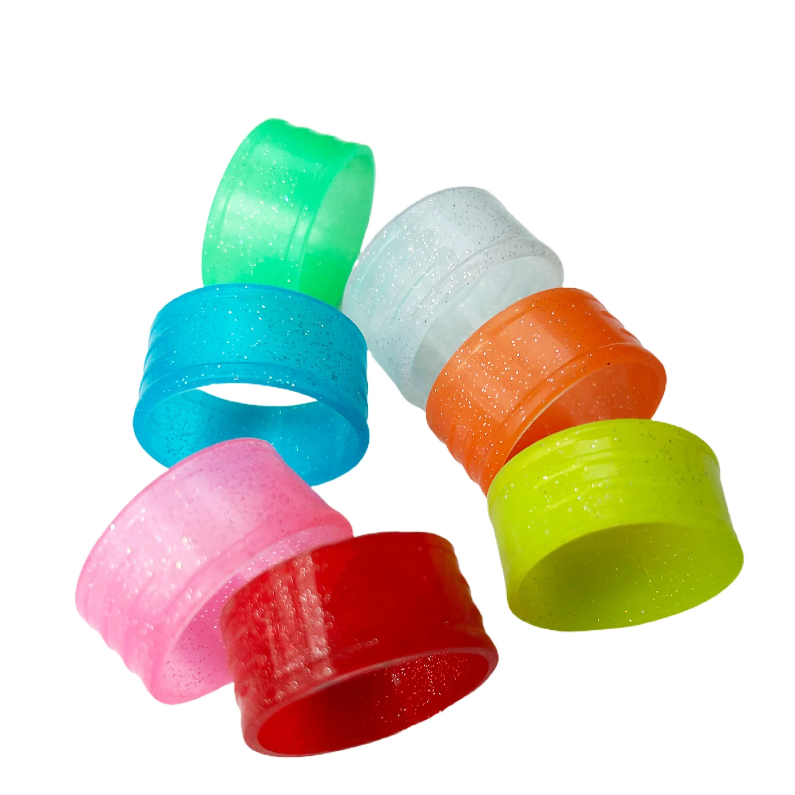 Tennis Racket Handles Silicone Rings 5 pcs Fixed Tennis Overgrips Sealing Rings Candy Color
