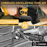 ⁦כלי רב תכליתי מולטי טול ללא מברשת עם רטט אלחוטי לעבודות עץ ועוד... עם סוללת De-Walt 20V⁩ – תמונה ⁦4⁩