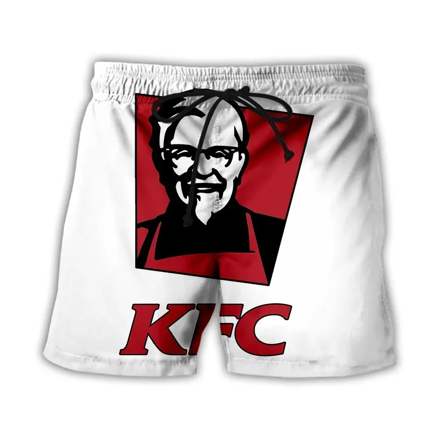 New Summer 3D Print KFC Beach Causal Clothing Fashion Men Women Shorts Plus Size S-7XL Streetwear Kids Pants Cargo  Tiki