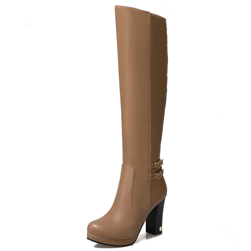 Fashion Knee High Boots Women Winter Shoes Fur Warm Snow Boot