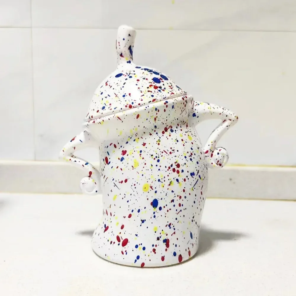 Kitchen Storage Jar Storage Bottle with Attitude Multi-style European Style Vintage Spotted Cup Creative Covered Akimbo Food Jar 6